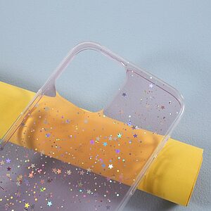 Θήκη iPhone 12 Pro Max OEM πλάτη Epoxy με διακριτικό γκλίτερ και αντικραδασμικό TPU ροζ - Image 3