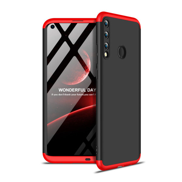 Θήκη GKK Full body Protection 360° από σκληρό πλαστικό για Huawei P40 Lite E μαύρο / κόκκινο
