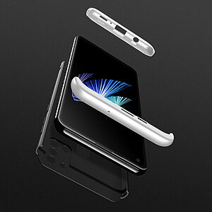Θήκη GKK Full body Protection 360° από σκληρό πλαστικό για Samsung Galaxy A21S μαύρο / ασημί - Image 3