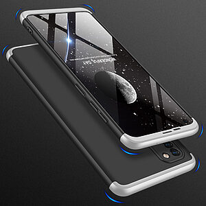 Θήκη GKK Full body Protection 360° από σκληρό πλαστικό για Samsung Galaxy A21S μαύρο / ασημί - Image 4