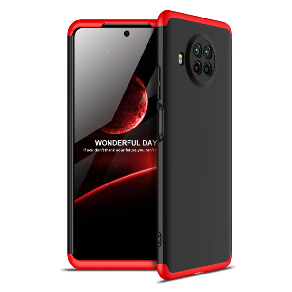 Θήκη GKK Full body Protection 360° από σκληρό πλαστικό για Xiaomi Mi 10T Lite μαύρο / κόκκινο
