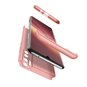Θήκη GKK Full body Protection 360° από σκληρό πλαστικό για Xiaomi Mi Note 10 Lite ροζ χρυσό - Image 3