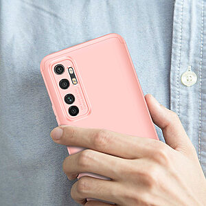 Θήκη GKK Full body Protection 360° από σκληρό πλαστικό για Xiaomi Mi Note 10 Lite ροζ χρυσό - Image 5