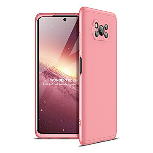 Θήκη GKK Full body Protection 360° από σκληρό πλαστικό για Xiaomi Poco X3 NFC ροζ χρυσό