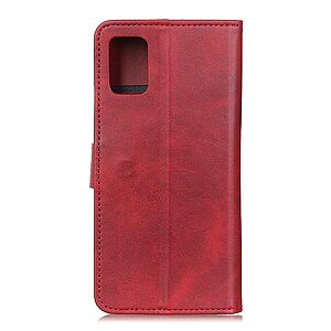 Θήκη Realme 7 Pro OEM Litchi Skin Series με βάση στήριξης, υποδοχή καρτών και μαγνητικό κούμπωμα Flip Wallet από συνθετικό δέρμα και TPU κόκκινο - Image 3