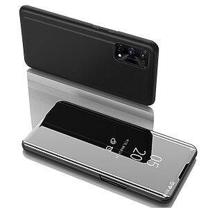 Θήκη Realme 7 Pro OEM Mirror Surface Series Flip Window δερματίνη μαύρο