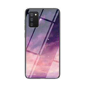 Θήκη Samsung Galaxy A02S OEM σχέδιο Fantasy Sky με πλάτη από Tempered Glass και εσωτερικό TPU