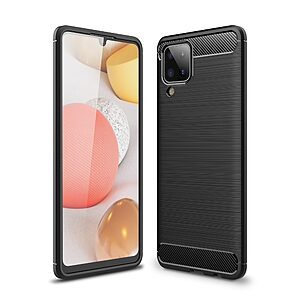 Θήκη Samsung Galaxy A12 OEM Brushed TPU Carbon Πλάτη μαύρο