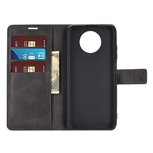Θήκη Xiaomi Redmi Note 9T OEM Square Magnetic Series με βάση στήριξης, υποδοχή καρτών και μαγνητικό κούμπωμα Flip Wallet από συνθετικό δέρμα και TPU μαύρο - Image 3