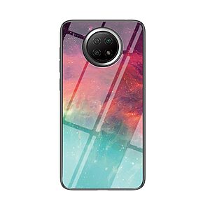 Θήκη Xiaomi Redmi Note 9T OEM σχέδιο Colorful Sky με πλάτη από Tempered Glass και εσωτερικό TPU