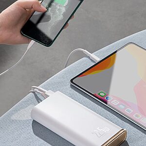 Baseus Power Bank 20000mAh 22,5W Quick Charge PD3.0 QC3.0 SCP FCP 2x USB + USB Type C μαύρο (PPXC-01) - Image 11