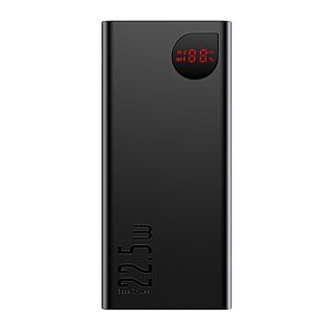 Baseus Adaman Power Bank 2x USB / 1x USB Type C 20000 mAh Power Delivery PD3.0 18W / Quick Charge QC3.0 22.5W μαύρο (PPIMDA-A0A)