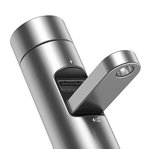 Baseus Energy Column Bluetooth 5.0 FM Transmitter MP3 Φορτιστής Αυτοκινήτου 2x USB QC3.0 3,1A ασημί (CCNLZ-0S) - Image 5