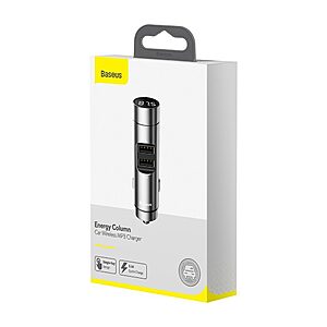 Baseus Energy Column Bluetooth 5.0 FM Transmitter MP3 Φορτιστής Αυτοκινήτου 2x USB QC3.0 3,1A ασημί (CCNLZ-0S) - Image 6