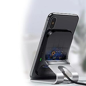 Remax Fast 10W Wireless Charging Qi Stand Desktop Holder μαύρο (RP-W12 μαύρο) - Image 7