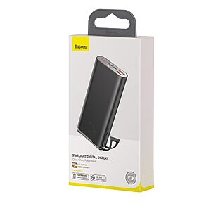 Baseus Power Bank 20000mAh 22,5W Quick Charge PD3.0 QC3.0 SCP FCP 2x USB + USB Type C μαύρο (PPXC-01) - Image 7