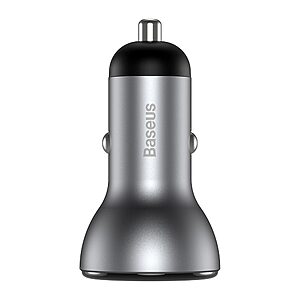 Baseus Φορτιστής Αυτοκινήτου USB / USB Type-C 45 W 5 A SCP Quick Charge 4.0+ Power Delivery 3.0 με LCD οθόνη - ασημί (CCBX-C0S) - Image 7