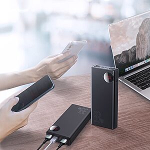 Baseus Mulight Power Bank 30000 mAh με Display Power Delivery PD3.0 Quick Charge QC3.0 33W μαύρο (PPMY-01) - Image 8