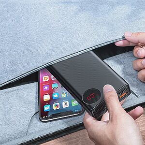 Baseus Mulight Power Bank 30000 mAh με Display Power Delivery PD3.0 Quick Charge QC3.0 33W μαύρο (PPMY-01) - Image 9