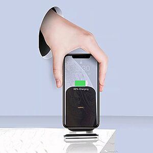 Remax Fast 10W Wireless Charging Qi Stand Desktop Holder μαύρο (RP-W12 μαύρο) - Image 9