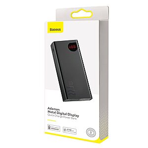 Baseus Adaman Power Bank 2x USB / 1x USB Type C 20000 mAh Power Delivery PD3.0 18W / Quick Charge QC3.0 22.5W μαύρο (PPIMDA-A0A) - Image 9