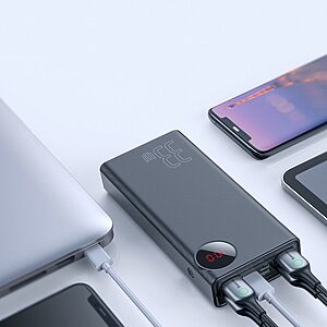 Baseus Mulight Power Bank 30000 mAh με Display Power Delivery PD3.0 Quick Charge QC3.0 33W μαύρο (PPMY-01) - Image 10