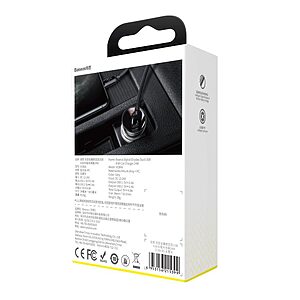 Baseus Digital Display Dual USB 4.8A Φορτιστής Αυτοκινήτου 24W - ασημί (CCBX-0S) - Image 7
