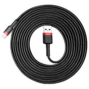 Baseus Cafule Braided USB to Lightning Cable Κόκκινο 3m (CALKLF-R91) - 2