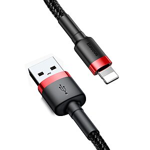 Baseus Cafule Braided USB to Lightning Cable Κόκκινο 3m (CALKLF-R91)