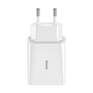 Baseus fast charge επιτοίχιος φορτιστής 2 x USB-A 18W 3A QC 3.0 - λευκός (CCFS-V02) - Image 2