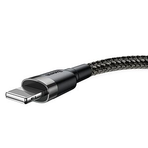 Baseus Cafule Braided USB to Lightning Cable Μαύρο 3m (CALKLF-RG1) - 3