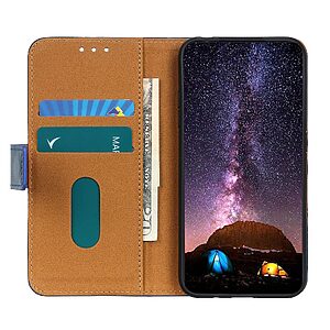 Θήκη Samsung Galaxy A72 4G / 5G OEM PU Leather Wallet Case με βάση στήριξης, υποδοχές καρτών και μαγνητικό κούμπωμα Flip Wallet από συνθετικό δέρμα και TPU μπλε - Image 5