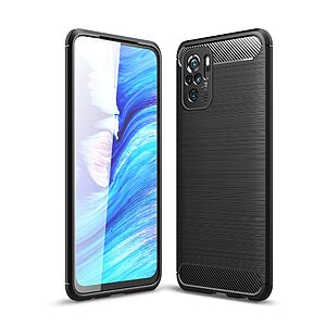 Θήκη Xiaomi Redmi Note 10 / 10S OEM Brushed TPU Carbon Πλάτη μαύρο