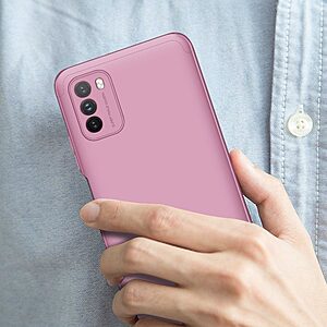 Θήκη GKK Full body Protection 360° από σκληρό πλαστικό για Xiaomi Redmi Note 9T ροζ χρυσό - Image 3