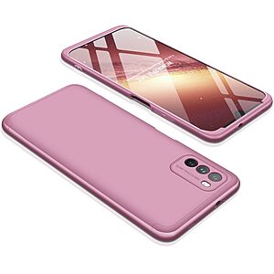 Θήκη GKK Full body Protection 360° από σκληρό πλαστικό για Xiaomi Redmi Note 9T ροζ χρυσό - Image 4