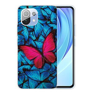 Θήκη Xiaomi Mi 11 Lite 4G / 5G OEM σχέδιο Red Butterfly Πλάτη TPU