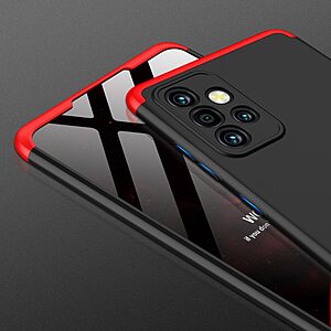 Θήκη GKK Full body Protection 360° από σκληρό πλαστικό για Samsung Galaxy A72 4G / 5G μαύρο / κόκκινο - Image 4