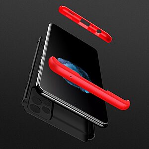 Θήκη GKK Full body Protection 360° από σκληρό πλαστικό για Samsung Galaxy A72 4G / 5G μαύρο / κόκκινο - Image 5