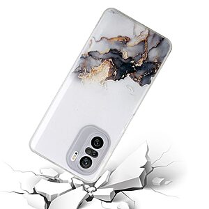 Θήκη Xiaomi Poco F3 / Mi 11i OEM σχέδιο Gold Cloud Marble Πλάτη TPU - Image 2