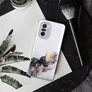Θήκη Xiaomi Poco F3 / Mi 11i OEM σχέδιο Gold Cloud Marble Πλάτη TPU - Image 3