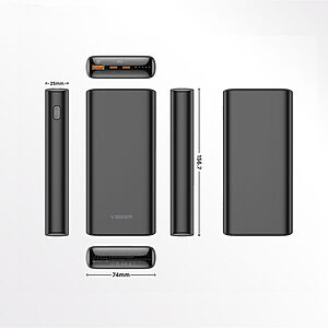 Power Bank VEGER VP2032C για Laptop με PD 65W έξοδος & PD 45W είσοδος, 3 x USB Fast Charging 20000mah 2