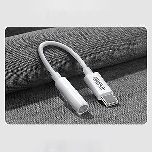 Adapter μετατροπέας ακουστικών Joyroom 3,5mm mini jack σε USB Type-C (SH-C1) λευκό