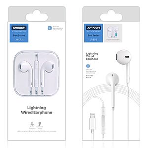 Ακουστικά Ear Buds JOYROOM Ben Series Lightning με remote control και μικρόφωνο (JR-EP3) λευκό