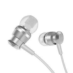 Ακουστικά In Ear JOYROOM metal 3.5mm mini jack με remote και μικρόφωνο (JR-EL122) ασημί