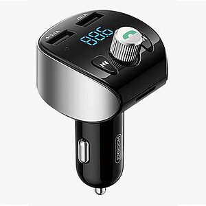 Αναμεταδότης FM Transmiter Joyroom Bluetooth 5.0 Φορτιστής Αυτοκινήτου MP3 με 2x USB θύρες και θύρα TF micro SD 18W 3A Quick Charge 3.0 (JR-CL02) μαύρο