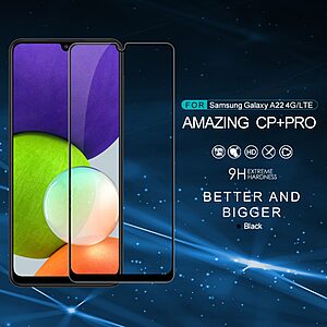 NiLLkin Amazing CP+ Pro Max για Samsung Galaxy A22 4G (Πλήρης Κάλυψη) Αντιχαρακτικό γυαλί Tempered Glass 9H – μαύρο – 0.33mm - Image 2