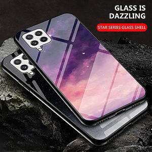 Θήκη Samsung Galaxy A22 4G OEM σχέδιο Fantasy Sky με πλάτη από Tempered Glass και εσωτερικό TPU - Image 5
