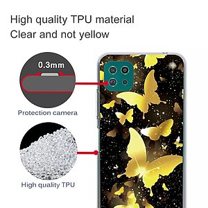 Θήκη Samsung Galaxy A22 5G OEM σχέδιο Gold Butterfly Πλάτη TPU - Image 4