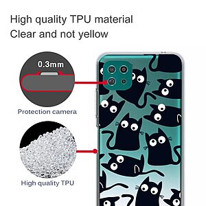 Θήκη Samsung Galaxy A22 5G OEM σχέδιο Black Cat πλάτη TPU - Image 4