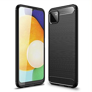 Θήκη Samsung Galaxy A22 5G OEM Brushed TPU Carbon Πλάτη μαύρο